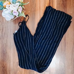 American Eagle black pinstripe jumpsuit